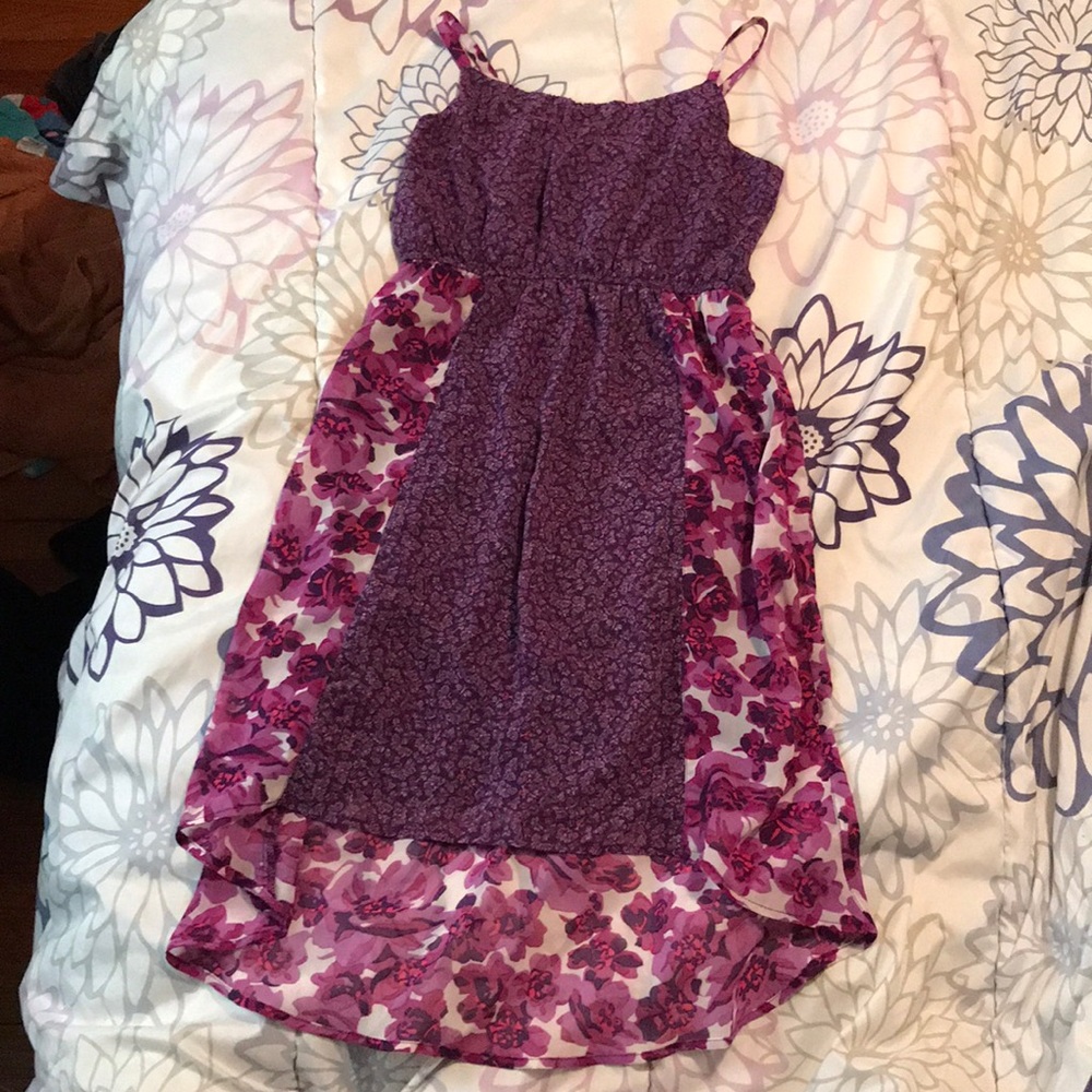 Floral and butterfly print dress